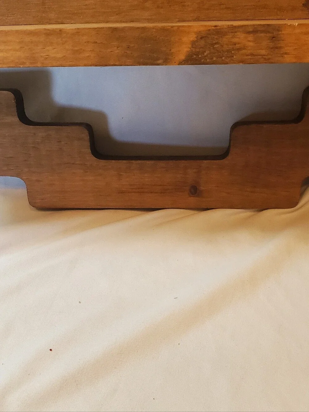 Rustic Wooden Wall Shelf Vintage Display Knick Knacks Reversible Retro MCM